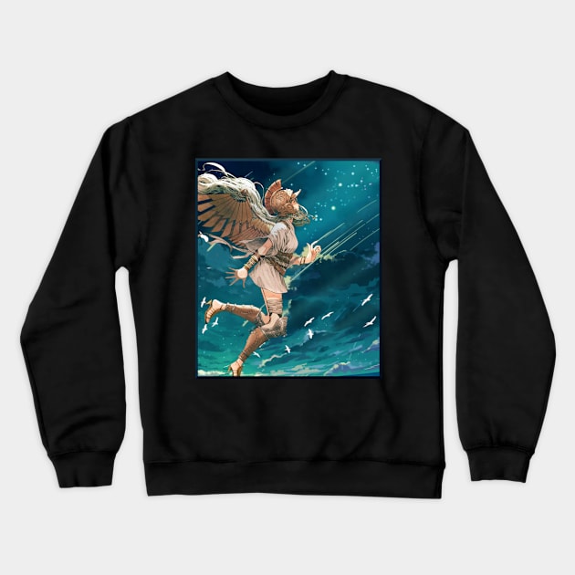 Shooting Star Valkyrie Crewneck Sweatshirt by Clifficus